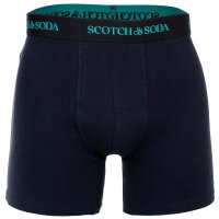 SCOTCH&SODA Herren Boxershorts, 3er Pack - Cotton Stretch Boxer, Print Blau/Grün S