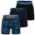 SCOTCH&SODA Herren Boxershorts, 3er Pack - Cotton Stretch Boxer, Print Blau/Grün S