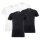 Levis Herren T-Shirts, 4er Pack - V-Ausschnitt, Kurzarm, einfarbig Weiß/Schwarz M