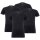 Levis Men T-Shirt, 4 Pack - V-Neck, short Sleeve, plain Black L (Large)