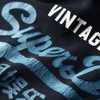 Superdry Mens Hoodie - Duo Vintage Logo Hoodie , Logo, Single colour Dark blue M (Medium)