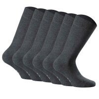 Rohner Basic Unisex Socken, 6er Pack - Cotton II, Kurzsocken, Basic, einfarbig  Anthrazit 35-38 (2.5-5 UK)