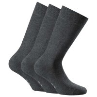 Rohner Basic Unisex Socken, Multipack - Cotton II, Kurzsocken, Basic, einfarbig Anthrazit 35-38 (2.5-5 UK) 6er Pack (2x3P)