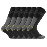 Rohner Basic Unisex Work Socks, 6-pack - Power Worker, padding Black/Grey 35-38 (2.5-5 UK)