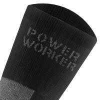 Rohner Basic Unisex Work Socks, 6-pack - Power Worker, padding Black/Grey 35-38 (2.5-5 UK)