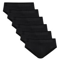 CALIDA Herren Slip, 6er Pack - Natural Benefit, Elastikbund, Single Jersey Schwarz S (46/48)