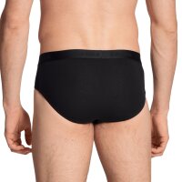 CALIDA Herren Slip, 6er Pack - Natural Benefit, Elastikbund, Single Jersey Schwarz S (46/48)