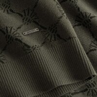 JOOP! Herren Strickpullover mit Allover-Jacquard - Ravon, Cornflower, Baumwoll-Mix Grün M