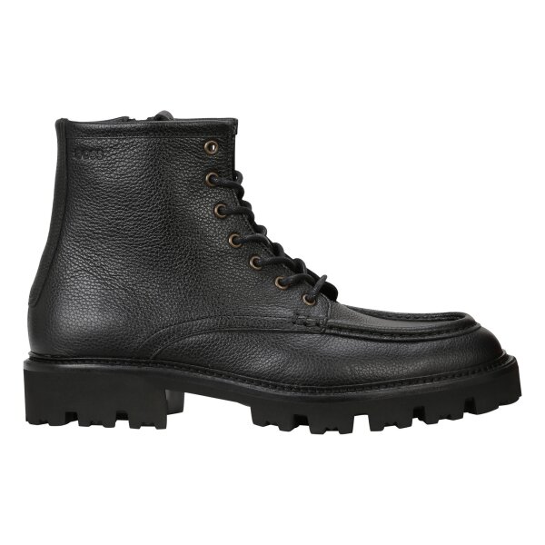 BOSS Herren Boots - Julyo Halb gr, Schnürstiefel, gefüttert, Echtleder Schwarz EUR 43
