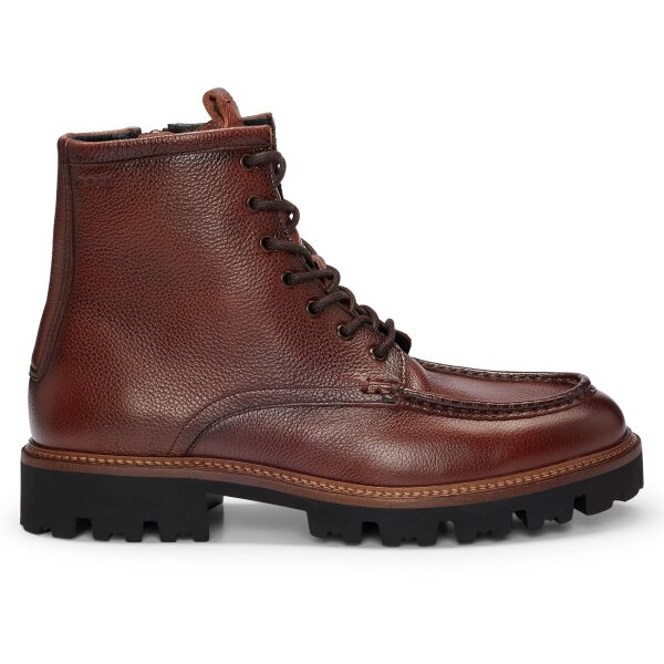 Leder Herren Stiefel GefÃ¼ttert Braun BOSS Herren Boots Julyo Halb