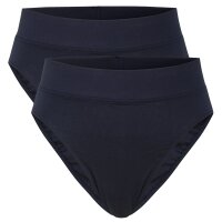 CALIDA Ladies Briefs 2 Pack - Elastic, High Waist, Soft Waistband, Single Jersey Dark Blue 48/50 (UK 22/24)