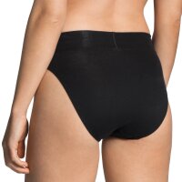 CALIDA Ladies Briefs 2 Pack - Elastic, High Waist, Soft Waistband, Single Jersey Black 36-38 (UK 10/12)