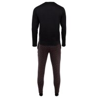 BOSS Herren Schlafanzug, lang - Relax Long Set, Pyjama, Geschenkbox, Interlock Schwarz 2XL