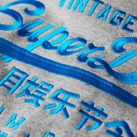 Superdry Mens Hoodie - Neon VI Graphic Hoodie , Logo, Single colour Light grey S (Small)