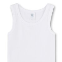 Sanetta Jungen Unterhemd Shirt ohne Arm Tank Top Basic - Weiß / Größe: 128 (6-7 Years)