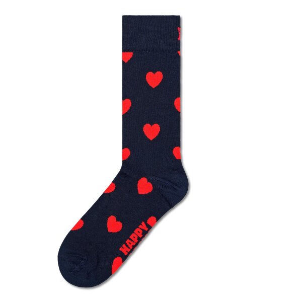 Happy Socks Unisex Socken - Love, Valentinstag, Geschenkbox Heart Socks Navy 36-40