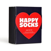 Happy Socks Unisex Socks - Love, Valentines Day, Gift Box Heart Socks Navy 36-40 (UK 4-7)