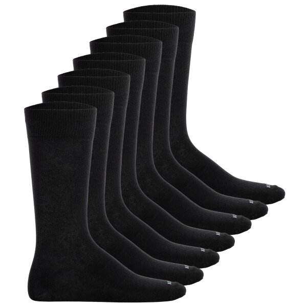 BOSS Mens Socks, pack of 7 - RS Uni CC, cotton mix, logo, single-colored Black 39-42 (UK 6-8,5)