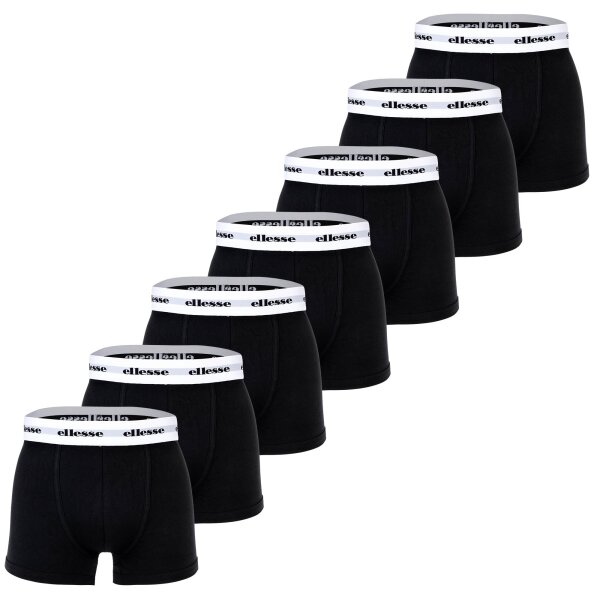 ellesse Mens Boxer Shorts, 7 Pack - Scopello 7 Pack Boxer Shorts, Logo, Cotton Stretch Black S (Small)
