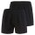 CALIDA Herren Jersey Boxershorts , 2er Pack - Cotton Code, einfarbig, 100% Baumwolle Schwarz S (46/48)