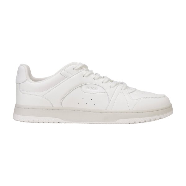 HUGO Herren Sneaker - Hadrian Tenn pugr, Turnschuh, beschichtetes Textilgewebe Weiß EU 45