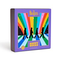 Happy Socks Unisex Socken, 3er Pack - The Beatles Gift Set, Geschenkbox, Farb-Mix The Beatles 41-46