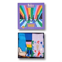 Happy Socks unisex socks, pack of 3 - The Beatles Gift Set, gift box, colour mix The Beatles 41-46 (UK 7,5-11,5)