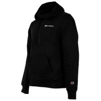 Champion Herren Hoodie - Hooded Sweatshirt, Pullover, Kleines Logo, Kapuze, einfarbig Schwarz M