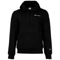 Champion mens hoodie - Hooded sweatshirt, pullover, small logo, hood, solid colour Black XL (X-Large)