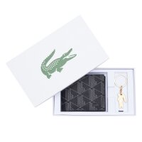 LACOSTE mens wallet with key ring - The Blend Giftbox, 9,2x11x3cm (HxWxD) Black