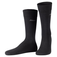 JOOP! Unisex Socken, 2er Pack - Premium Essential Organic Cotton Socks, Logo, einfarbig Schwarz 39-42