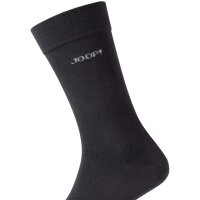 JOOP! Unisex Socken, 2er Pack - Premium Essential Organic Cotton Socks, Logo, einfarbig Schwarz 39-42