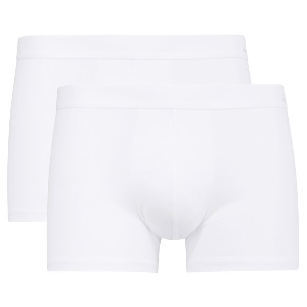 CALIDA Mens Boxer Shorts, 2 Pack - Cotton Code, Elastic Waistband, Activity Cotton White S (Small)