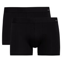 CALIDA Mens Boxer Shorts, 2 Pack - Cotton Code, Elastic Waistband, Activity Cotton Black S (Small)