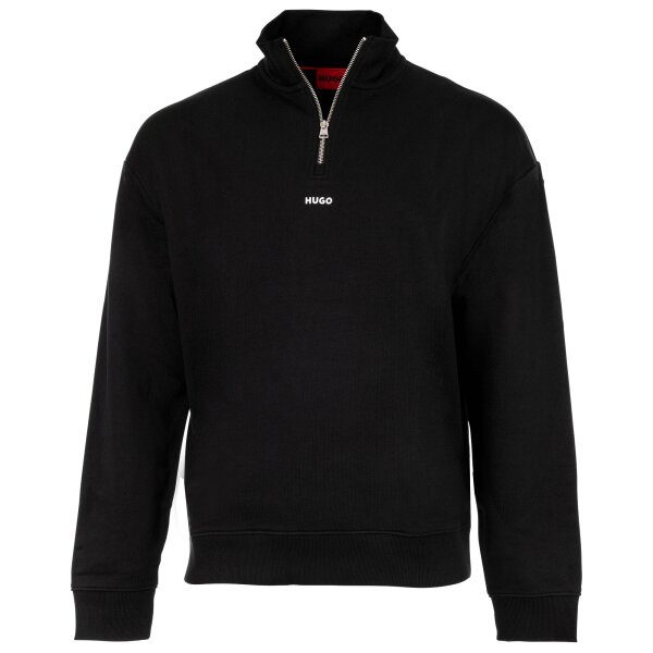 HUGO mens sweatshirt with half-zip collar - Durty244, stand-up collar, logo, cotton