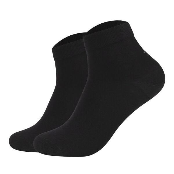 JOOP! Unisex Quarter-Socken, 2er Pack - Premium Essential Organic Cotton Quarter, Logo, einfarbig Schwarz 35-38