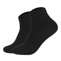 JOOP! Unisex Quarter Socks, pack of 2 - Premium Essential Organic Cotton Quarter, logo, single color Black 35-38 (UK 3-5,5)