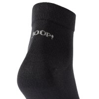 JOOP! Unisex Quarter Socks, pack of 2 - Premium Essential Organic Cotton Quarter, logo, single color Black 35-38 (UK 3-5,5)