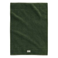 GANT Gästetuch - Premium Handtuch, Frottee, Bio-Baumwolle, Logo, uni Grün (Pine Green) 30x50cm