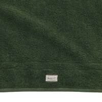 GANT Gästetuch - Premium Handtuch, Frottee, Bio-Baumwolle, Logo, uni Grün (Pine Green) 30x50cm