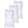 bugatti mens vests, 3-pack - fine rib, cotton, single-coloured White M (Medium)