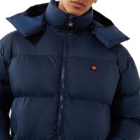 ellesse mens winter jacket - Dappiani, padded, hood, zip, logo, uni Blue 2XL (XX-Large)