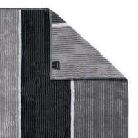 JOOP! Bath towel - Signature, terry towelling, cotton, striped Black 80x200cm