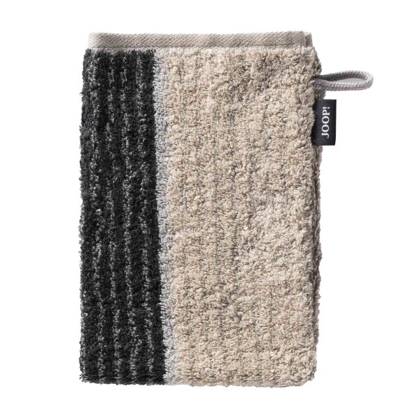 JOOP! Washcloth - Signature, terry towelling, cotton, striped Grey 16x22cm