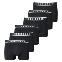 SCHIESSER Herren Shorts 6er Pack - Serie "95/5", Logobund, S-XXL Schwarz L