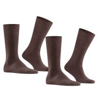 FALKE Herren Socken Swing 2er-Pack - Herren, Strümpfe,Twopack, Uni, 39-46 Braun 39-42 (UK 5-8.5)