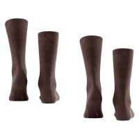 FALKE Herren Socken Swing 2er-Pack - Herren, Strümpfe,Twopack, Uni, 39-46 Braun 39-42 (UK 5-8.5)