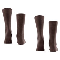 FALKE mens socks Swing 2-pack - mens, stockings, twopack, plain, 39-46 Brown 39-42 (UK 5-8.5)