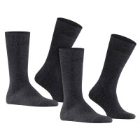 FALKE mens socks Swing 2-pack - mens, stockings, twopack, plain, 39-46 Anthracite 39-42 (UK 5-8.5)