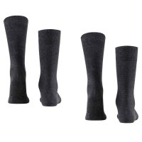 FALKE mens socks Swing 2-pack - mens, stockings, twopack, plain, 39-46 Anthracite 39-42 (UK 5-8.5)